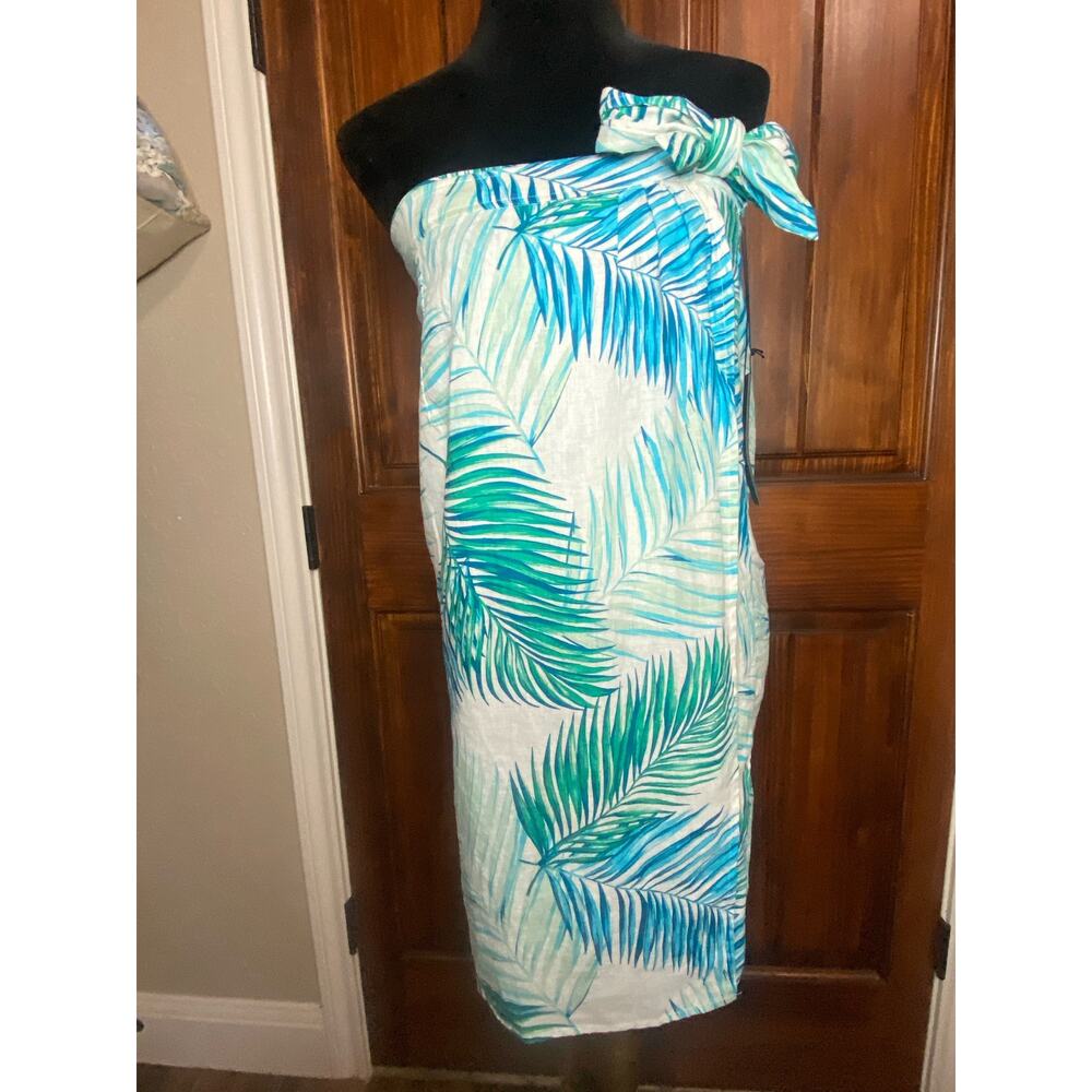 NWT Tahari Leaf Design, 100 Percent Linen Skirt/Dress Size SM